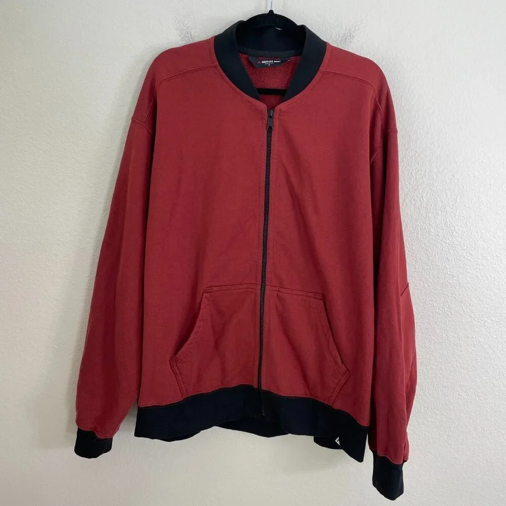 NEW American Giant Mens‎ XL Fleece Bomber Jacket Full Zip Up